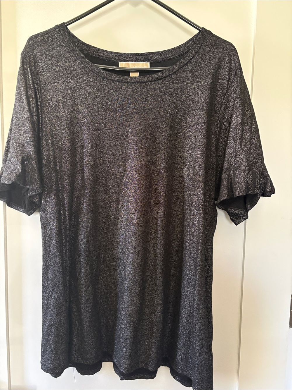 Michael Kors Metallic Charcoal Short-Sleeve Tee. 2x women’s plus.